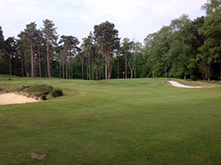 Large short game area with 3 bunkers